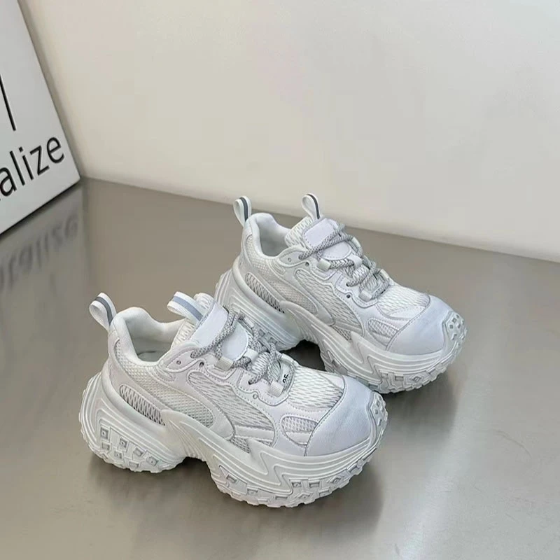 时尚运动休闲鞋子2025年春夏季新款老爹鞋厚底女鞋 H003