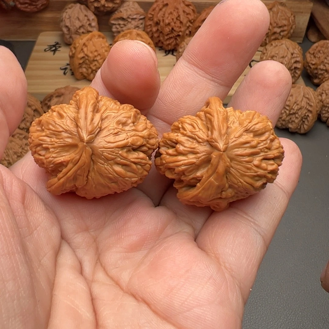 把件文玩核桃白狮子小异形