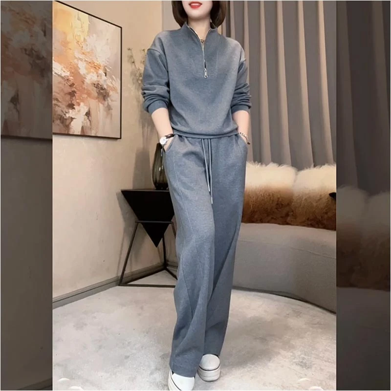 2025年春秋新款简约设计感休闲时尚套装女个性时尚显瘦气质运动装