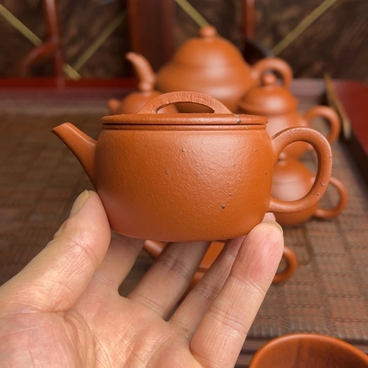 茶壶紫砂黄龙山朱泥、生砂半手工
