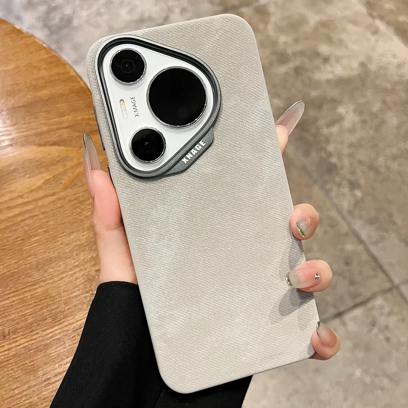 适用华为pura70pro+手机壳mate70/60pro简约肤感法兰绒苹果16/15