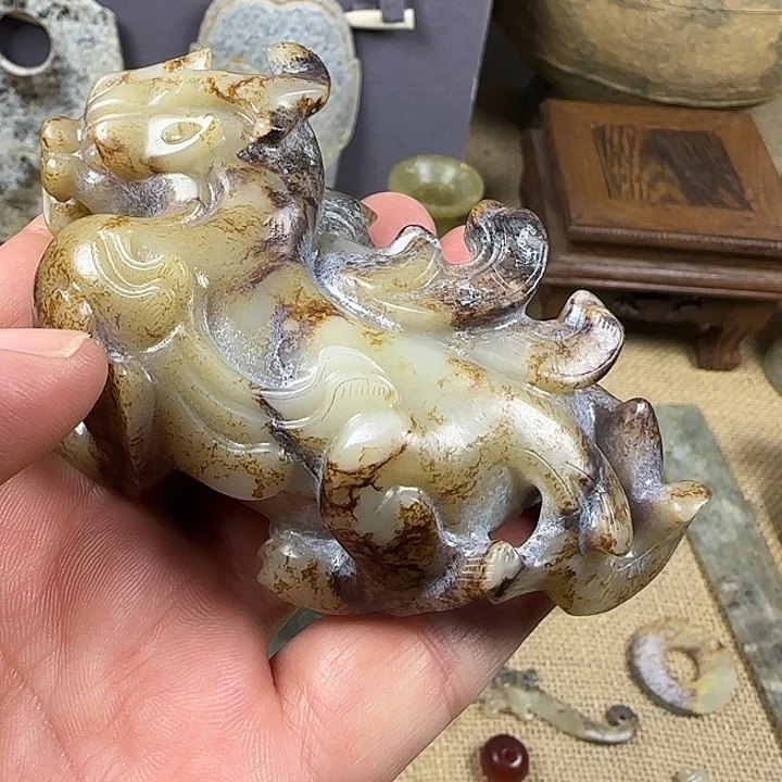 宋***学和田玉未镶嵌挂件器形美观大方