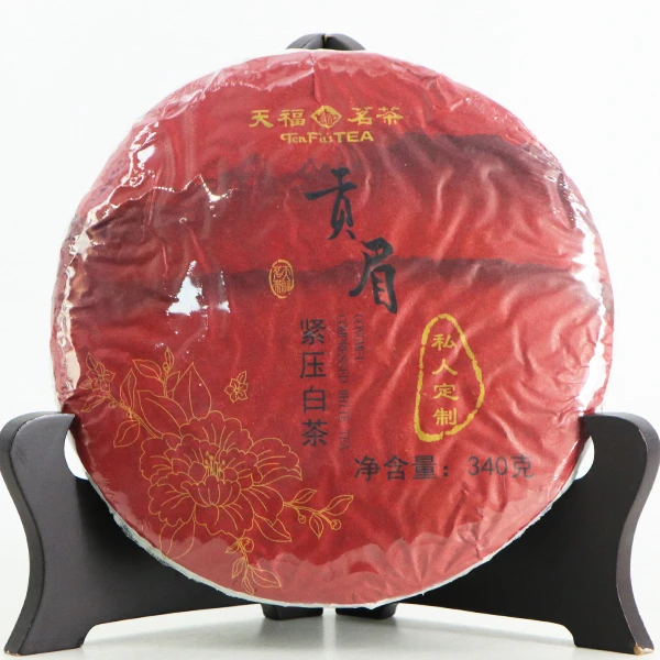 天福茗茶贡眉紧压白茶 福建福鼎白茶340克