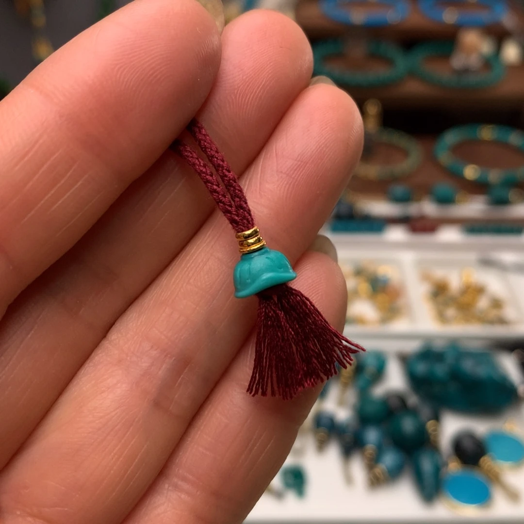 绿松石18K金镶嵌配饰