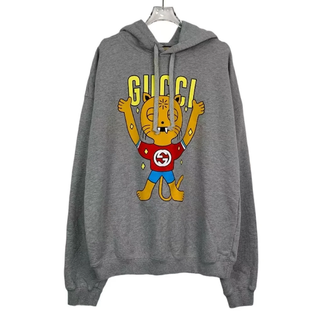 全新未使用 GUCCI/古驰 /葡萄籽奢潮/动物印花连帽卫衣/M码剪标款