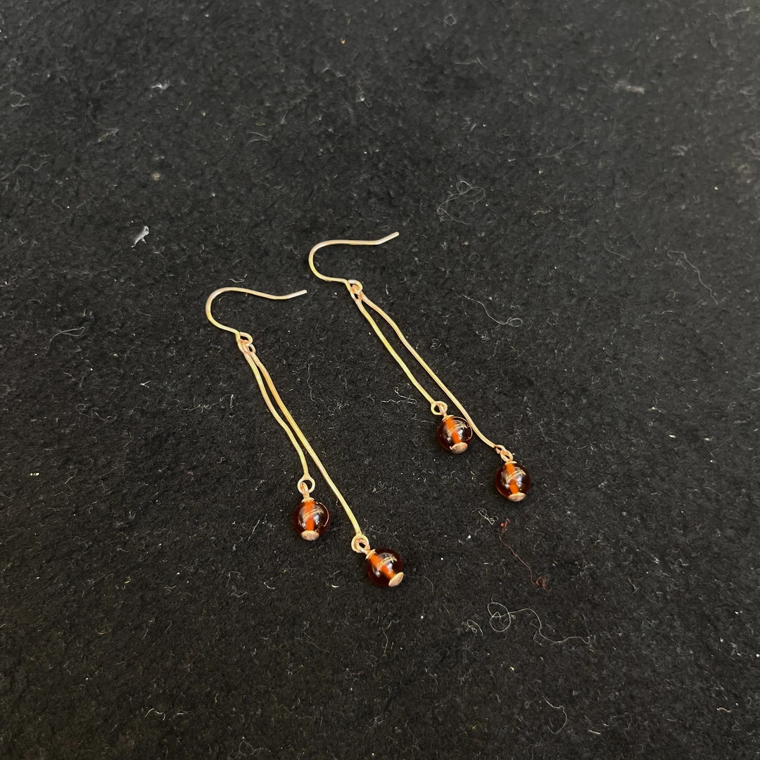 【铭记珠宝】石榴石耳线8-3DM01L846【多样性发一件】