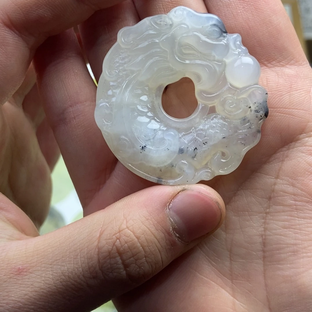 蛇纹石玉颈饰未镶嵌嫏**子