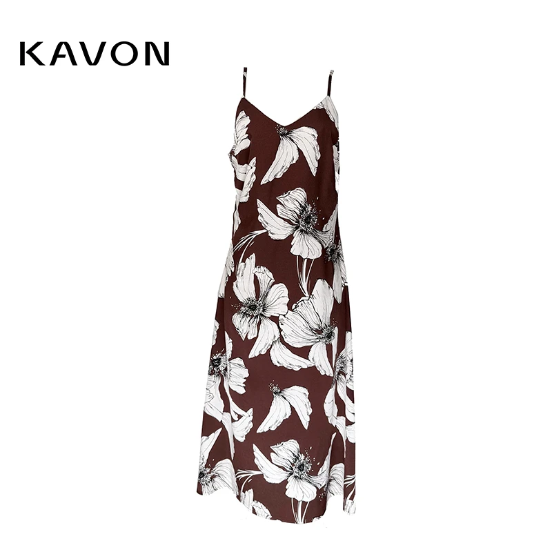 【辛小北专属】印花复古吊带连衣裙KN2L908HE