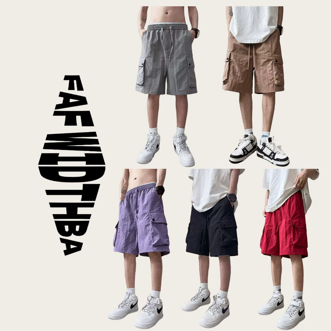 DK05 五分裤子宽松直筒男款夏季工装短裤