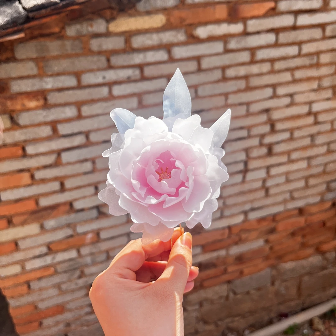 （芍药花）半热缩片汉服配饰古风饰品头饰发簪国风日常（青黛簪阁）