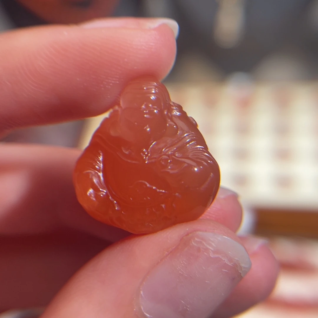南红玛瑙未镶嵌财神爷