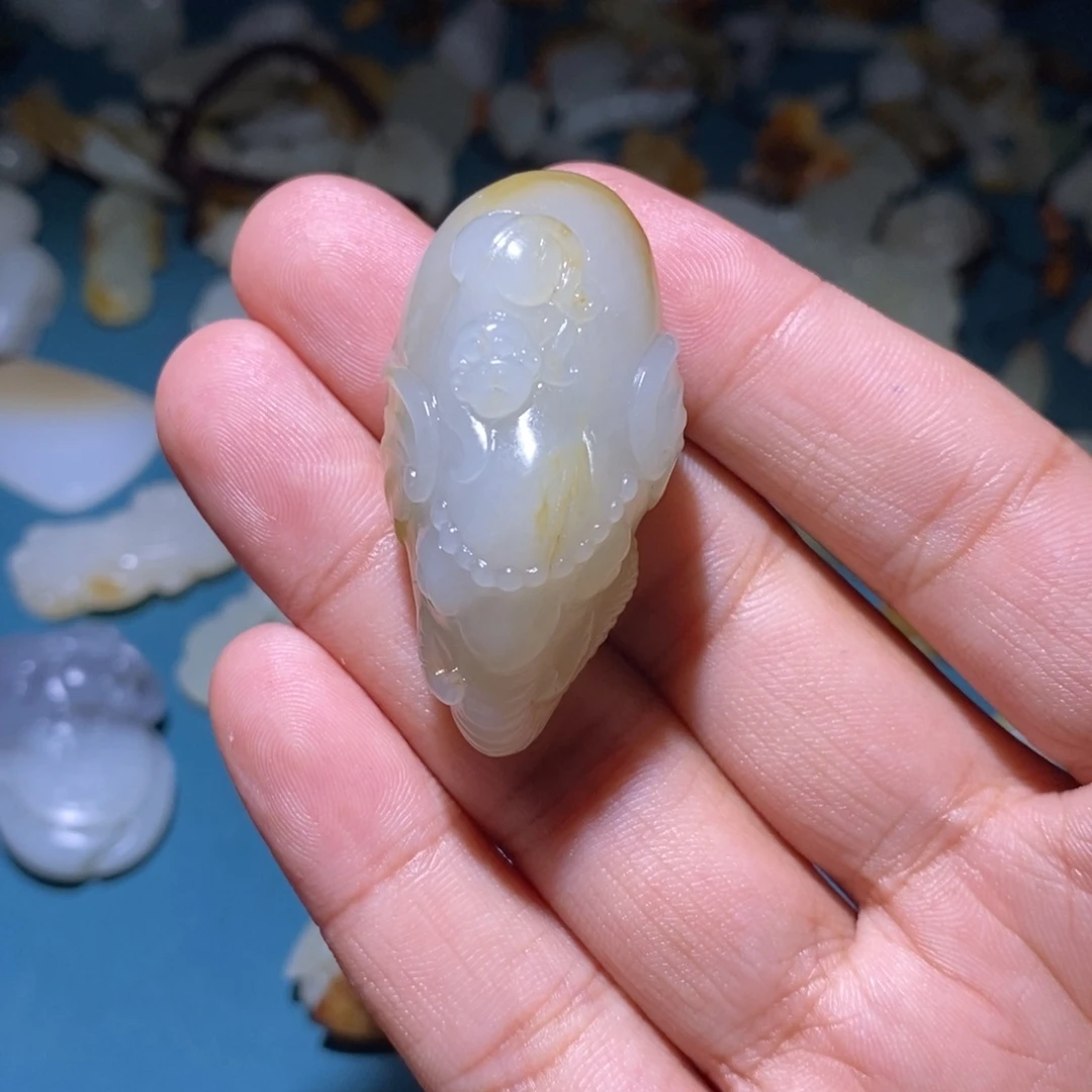 @***夕和田玉未镶嵌挂件