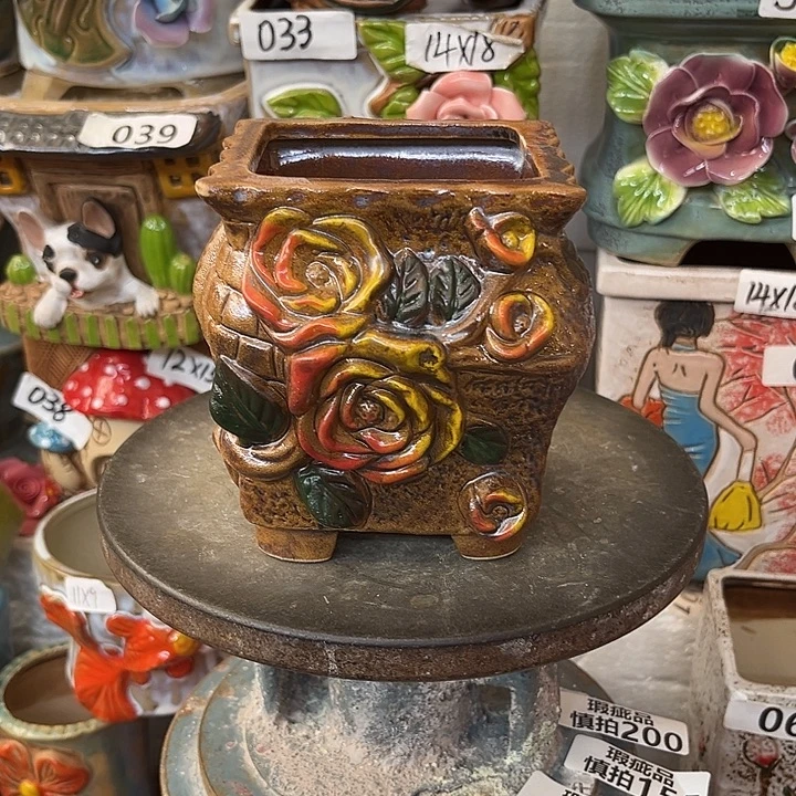 粗陶材质多肉花盆