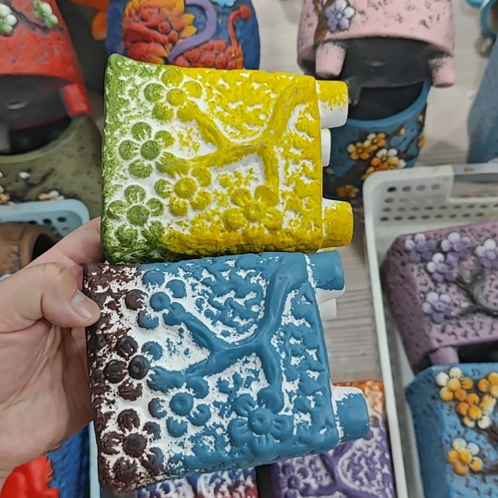 红陶吸水透气的白陶花盆凑满12发货