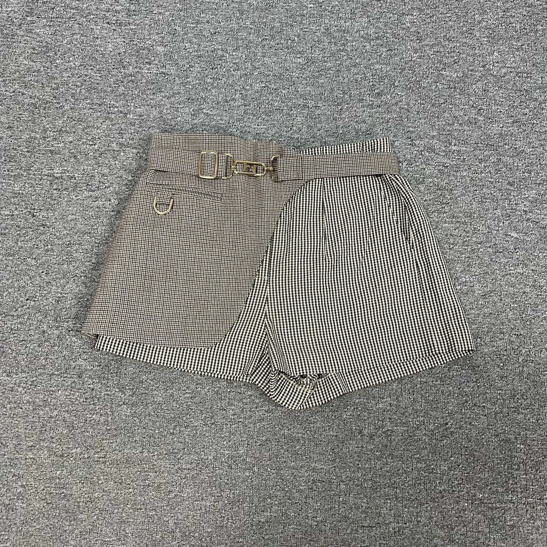 99新 FENDI/芬迪 fendi 格纹短裤 42码 腰封 双层叠穿