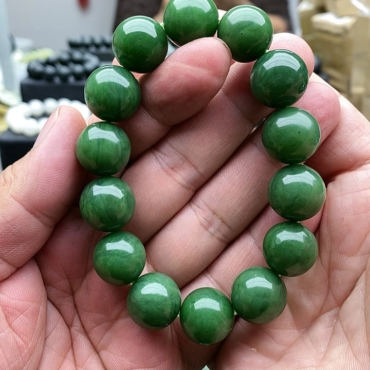 【闪购商品】未镶嵌手串和田玉碧玉16