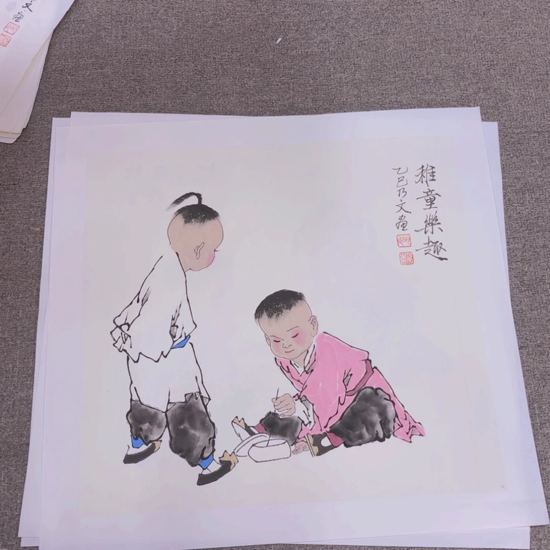 国画国画作品多次
