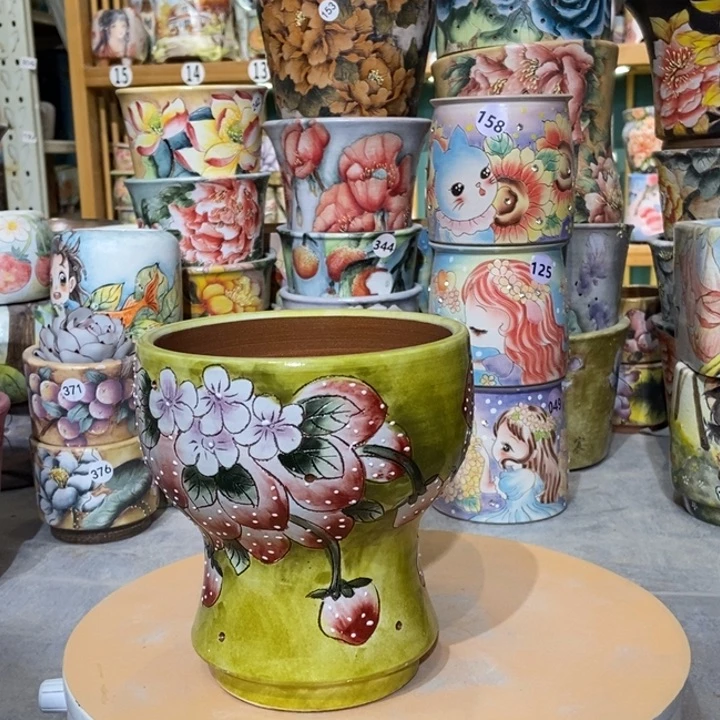 红陶景德镇艺术手绘作品