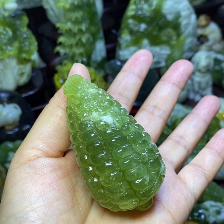【闪购商品】未镶嵌蛇纹石玉手把件可*了