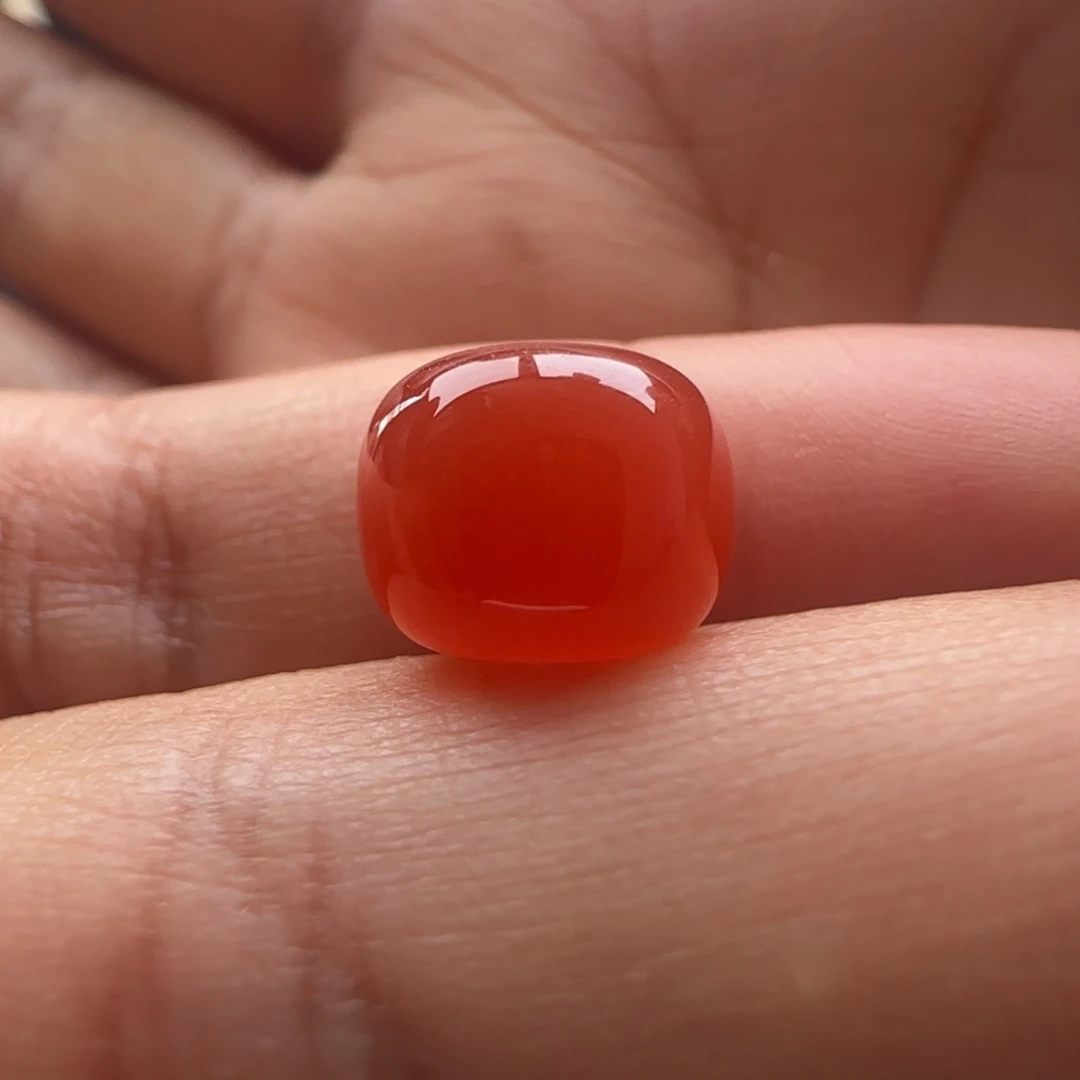 南红玛瑙未镶嵌老型10.5x8.6白纹