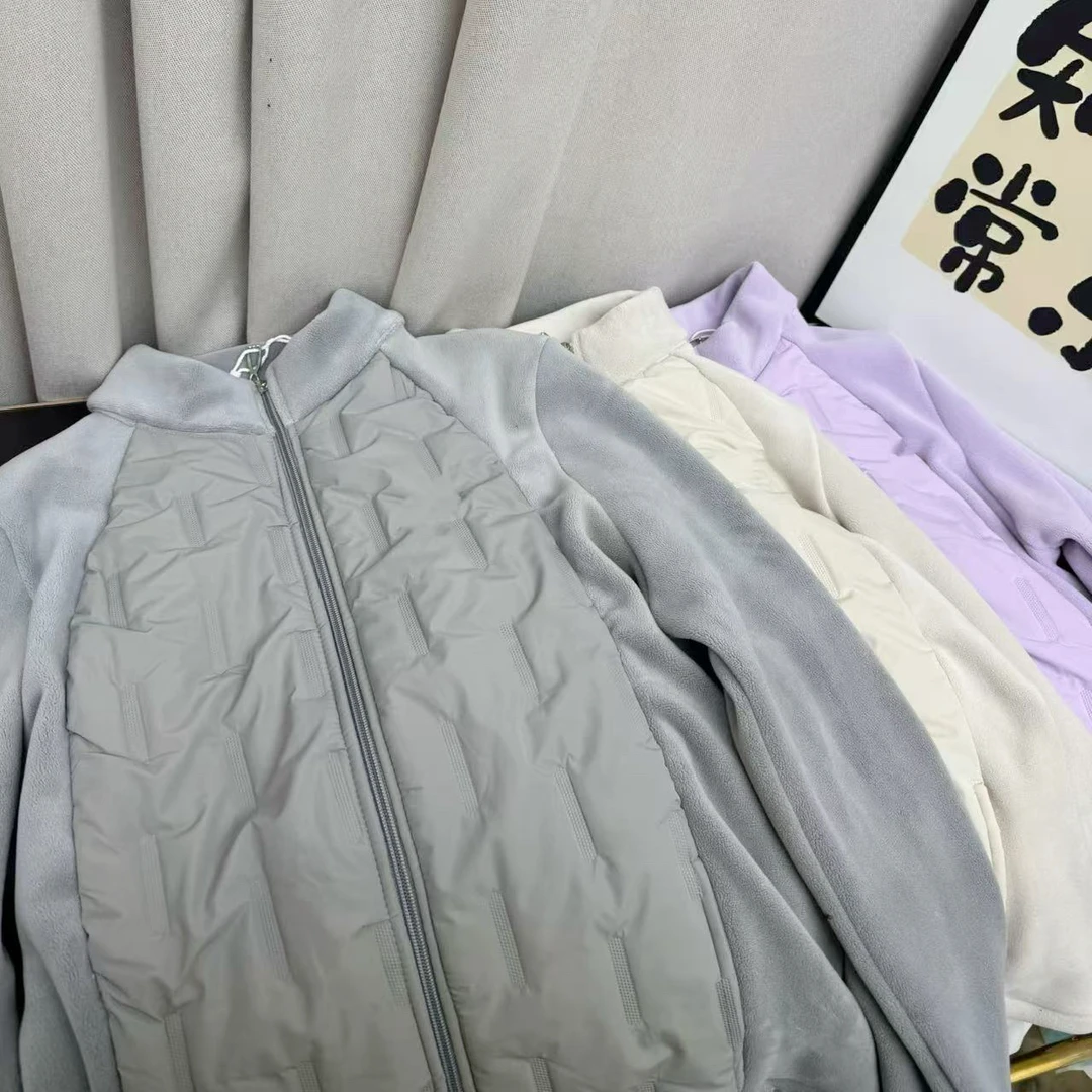 大童立领拼接棉服