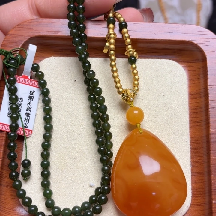 蜜蜡未镶嵌颈饰项链