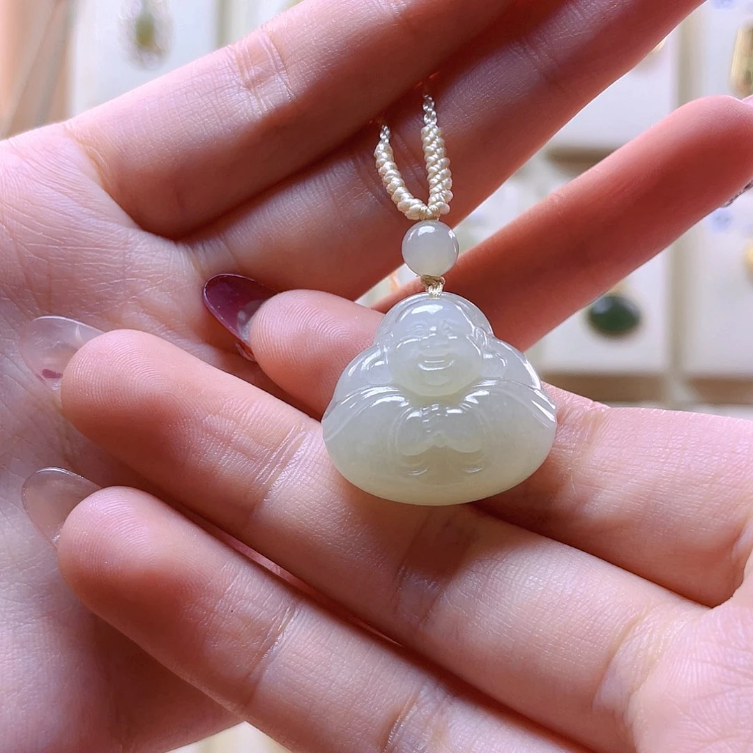 和田玉吊坠(赠链)未镶嵌没***.