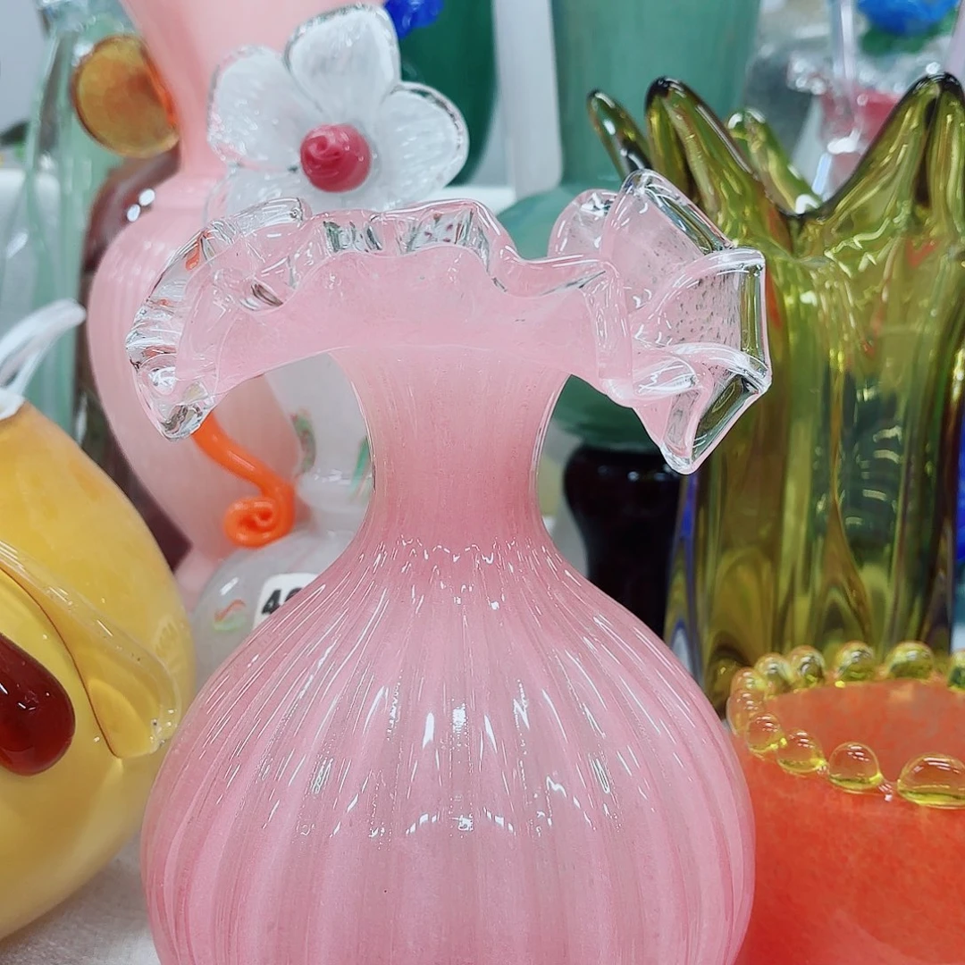 琉璃花瓶花艺术品