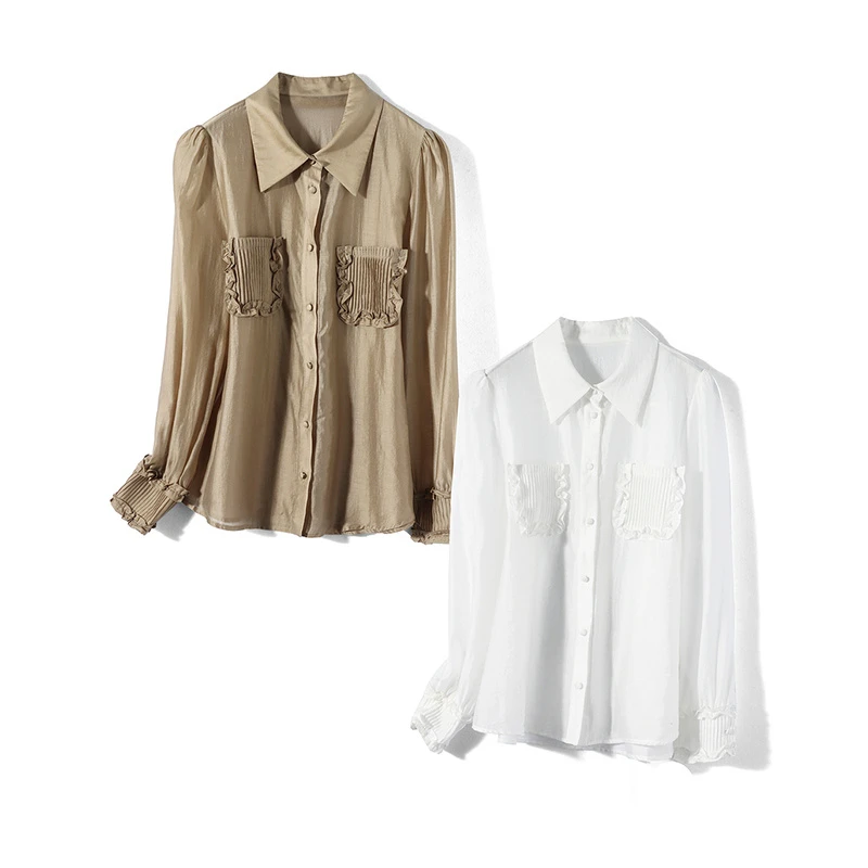 32830【黛系列】复古百搭衬衫2313189A