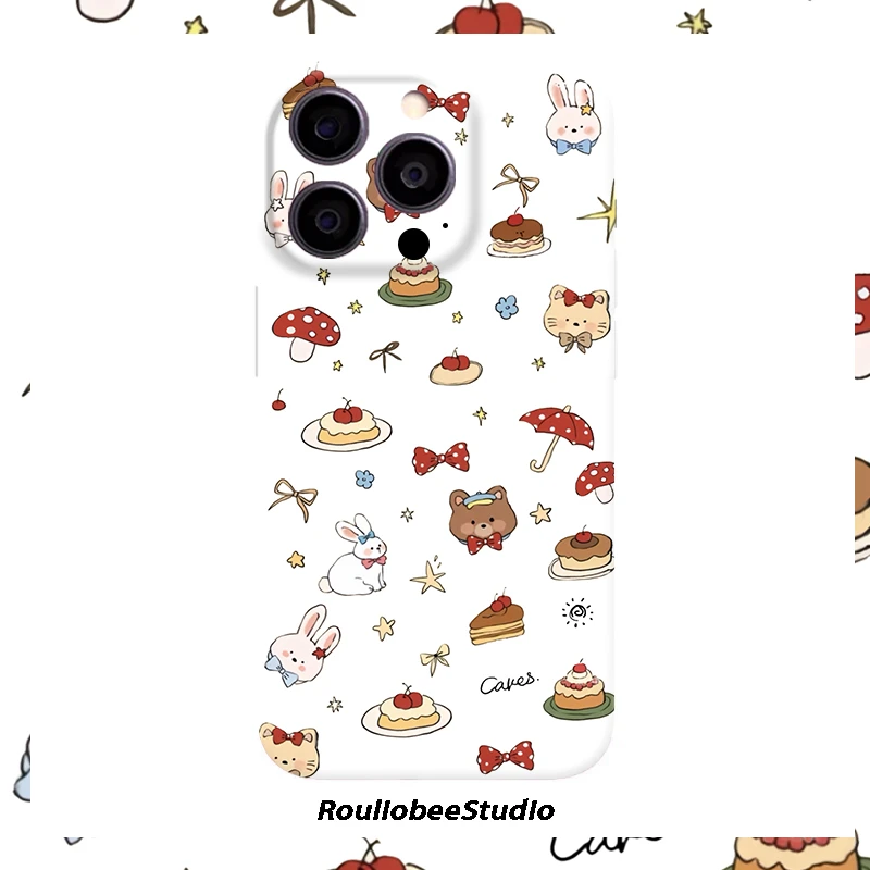 动物蛋糕适用苹果17/16promax菲林手机壳华为vivo小米15oppo硬壳