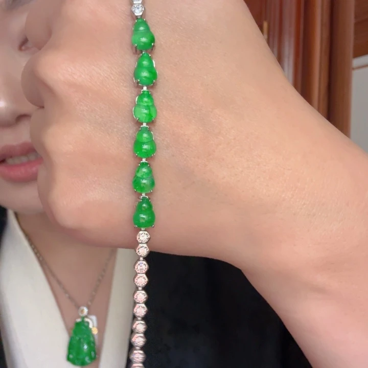 翡翠银S925镶嵌吊坠(不含链)吊坠