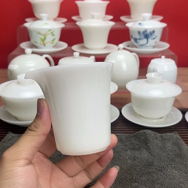 微瑕盖碗茶壶茶具茶杯