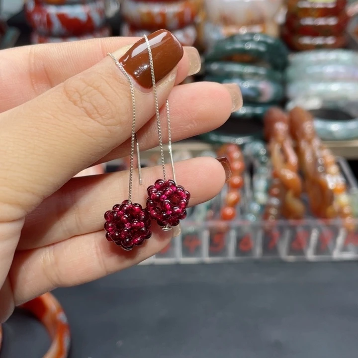 【闪购商品】未镶嵌耳环玛瑙/玉髓