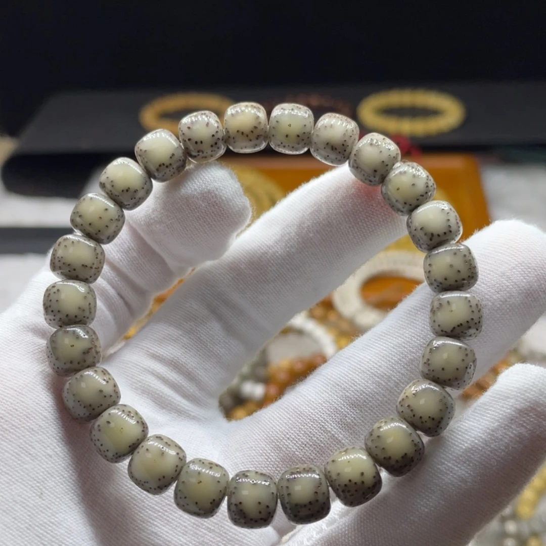 【闪购商品】手串星月菩提银标款98冰糖留白火龙果