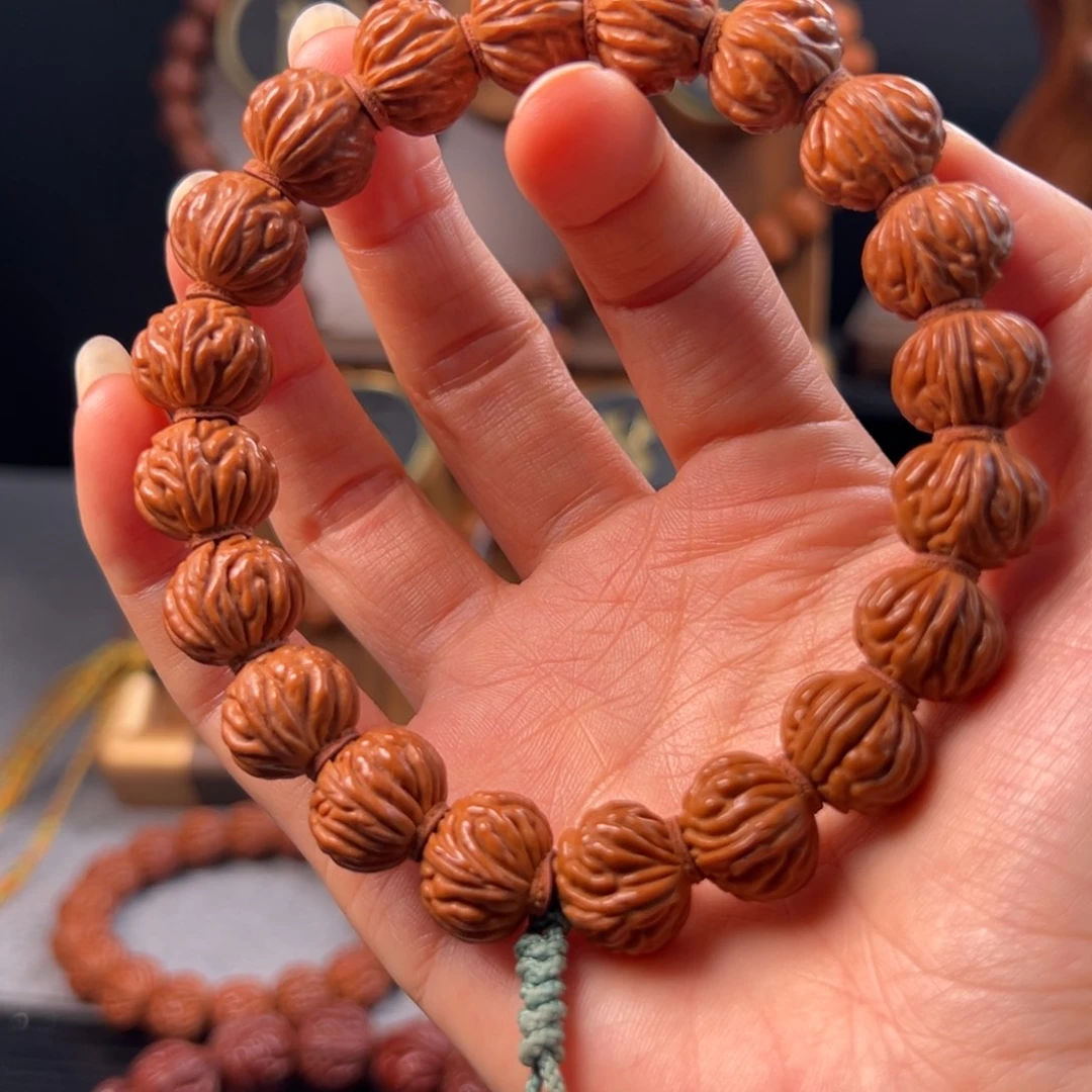 手串桃核15野生金蟾