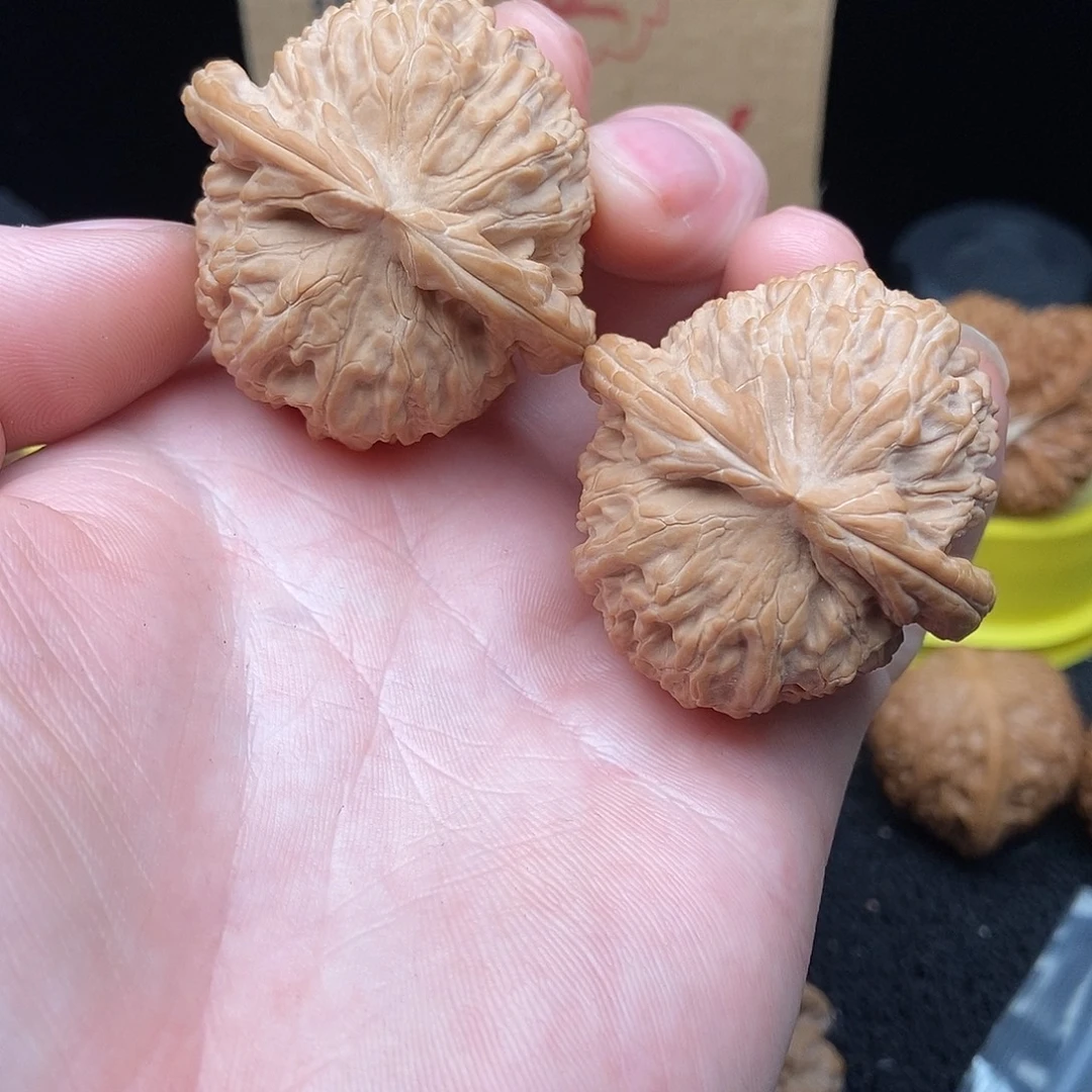 核桃文玩核桃把件球白44