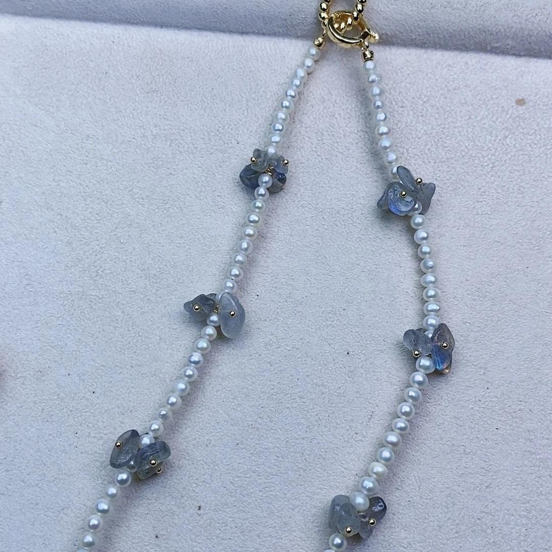 淡水珍珠颈饰银S925镶嵌