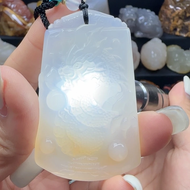 玛瑙/玉髓合金吊坠