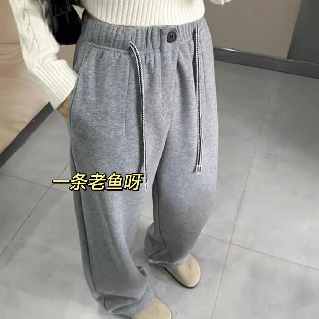 R 春款编织绳气质休闲裤女