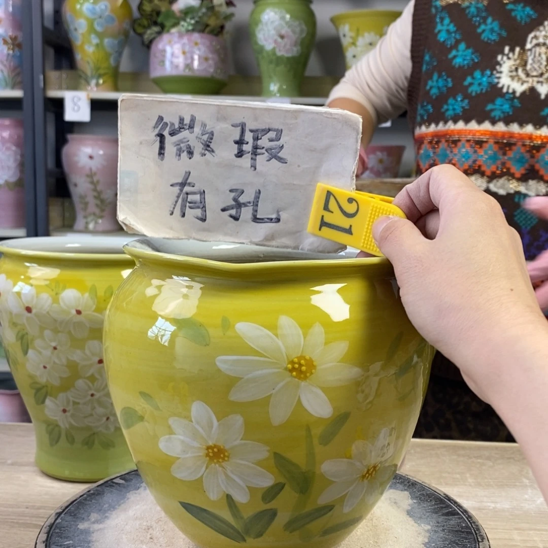 景德镇手工手绘陶瓷花盆