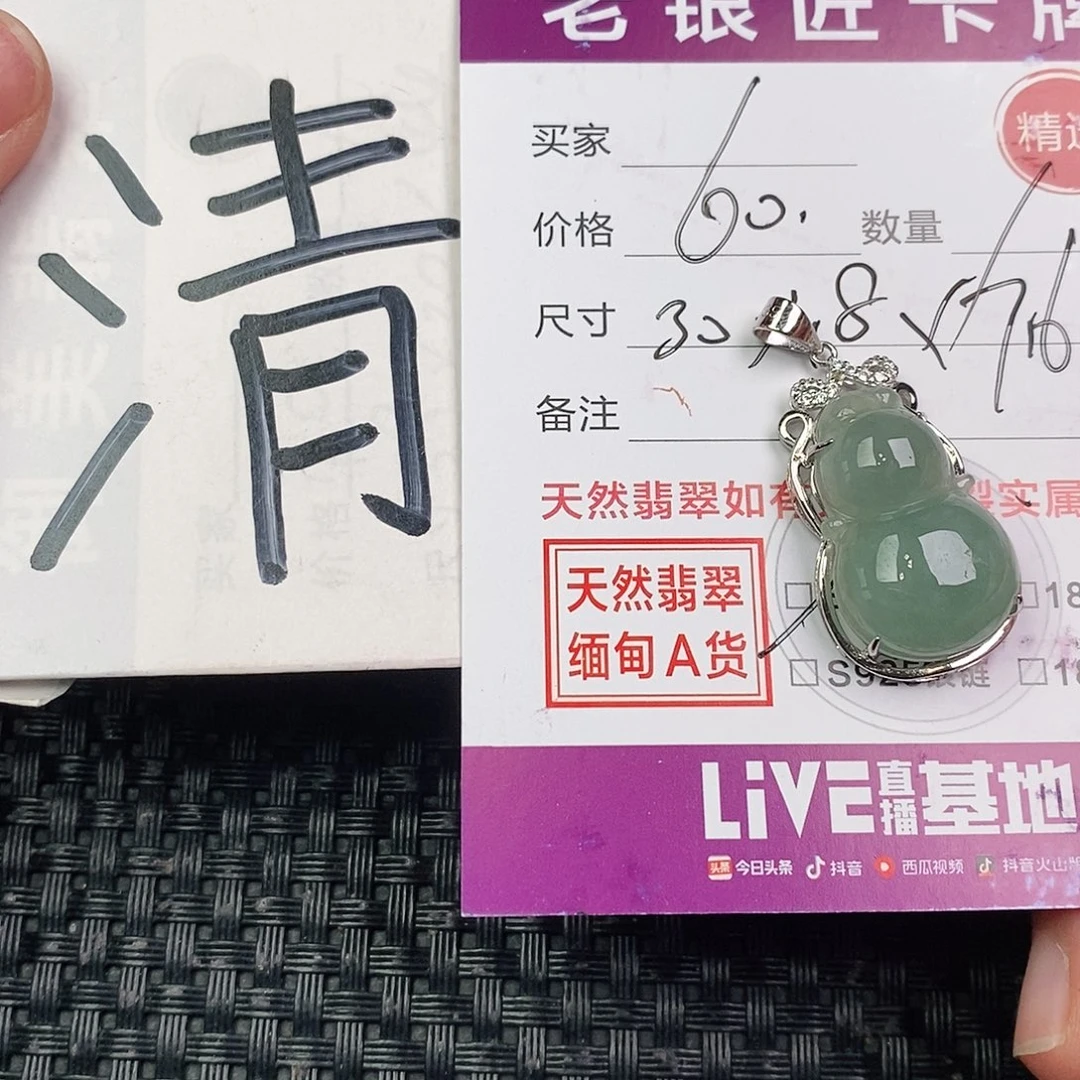 翡翠银S925镶嵌颈饰