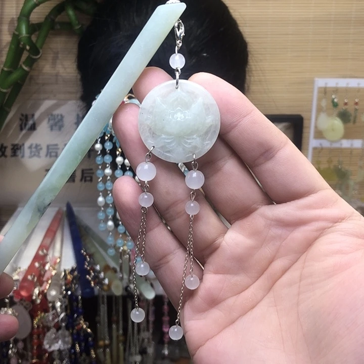 蛇纹石玉未镶嵌发簪