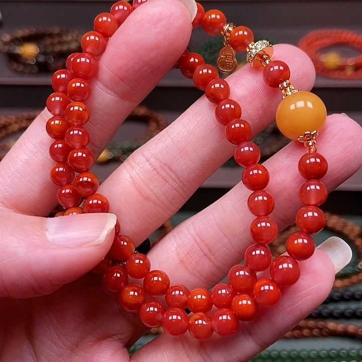 南红玛瑙未镶嵌手链