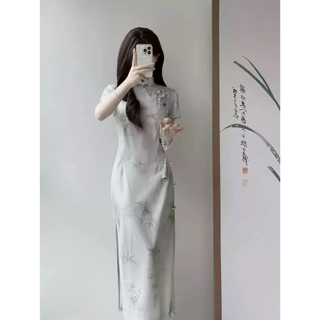 【D85】2025春夏新款少女改良气质高端显瘦年轻款连衣裙