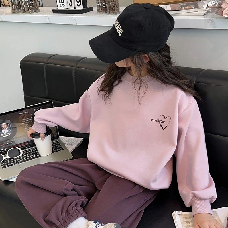 女童秋季卫衣套装新款儿童时髦秋装中大童女孩洋气休闲两件套