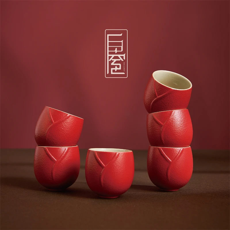 白居室士大夫茶具品茗杯功夫茶具家用主人杯单杯小号陶瓷简约茶杯