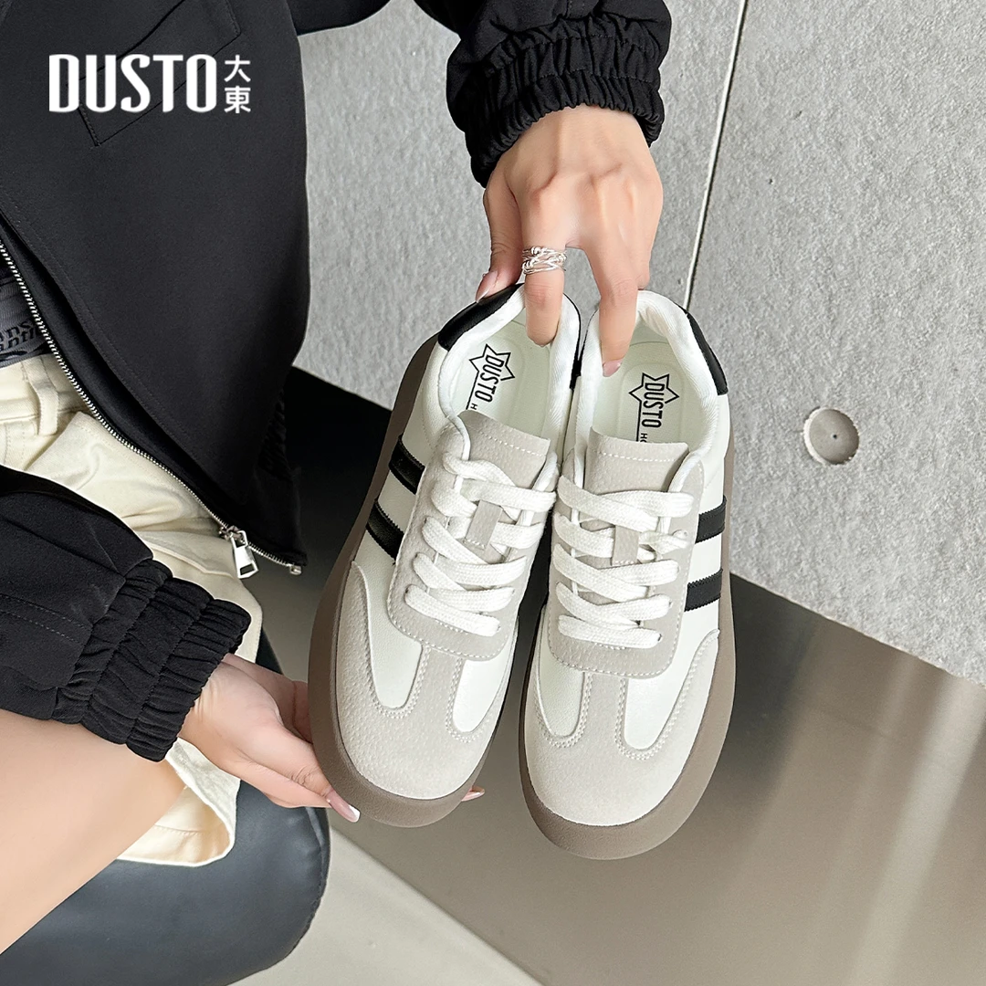 大东厚底德训鞋欧若动感风增高休闲运动小白鞋女百搭情侣板鞋0666