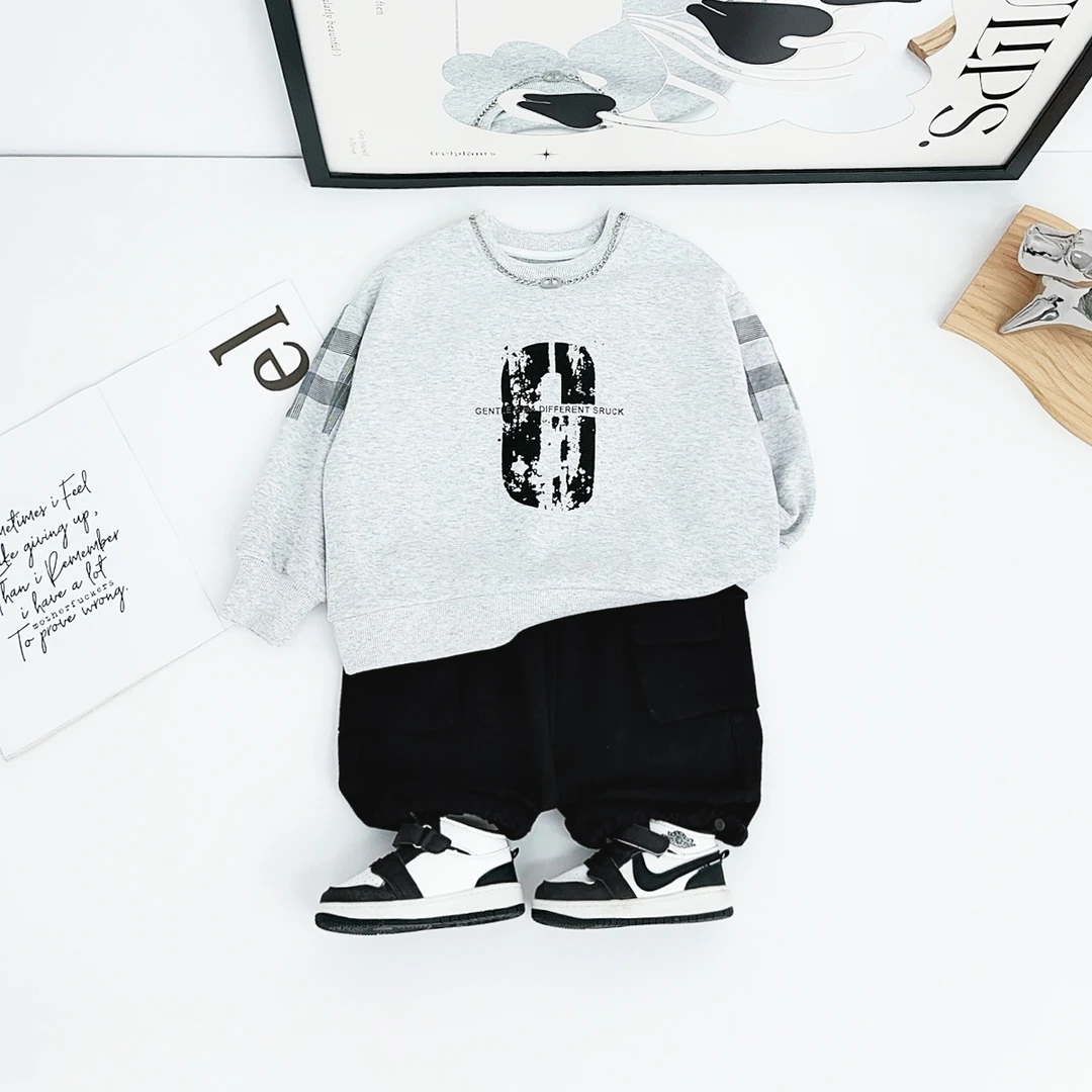 儿童卫衣长袖2025秋新款秋装男童秋冬上衣 DMC8118 悠悠童话童装