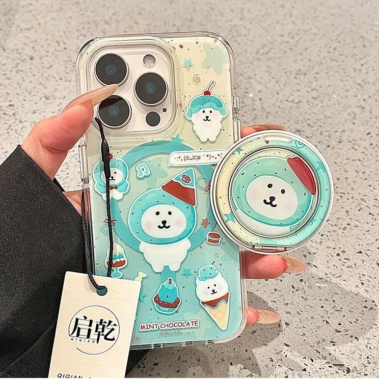 磁吸渐变色冰淇淋自嘲适用苹果16promax手机壳iphone15pro新款14