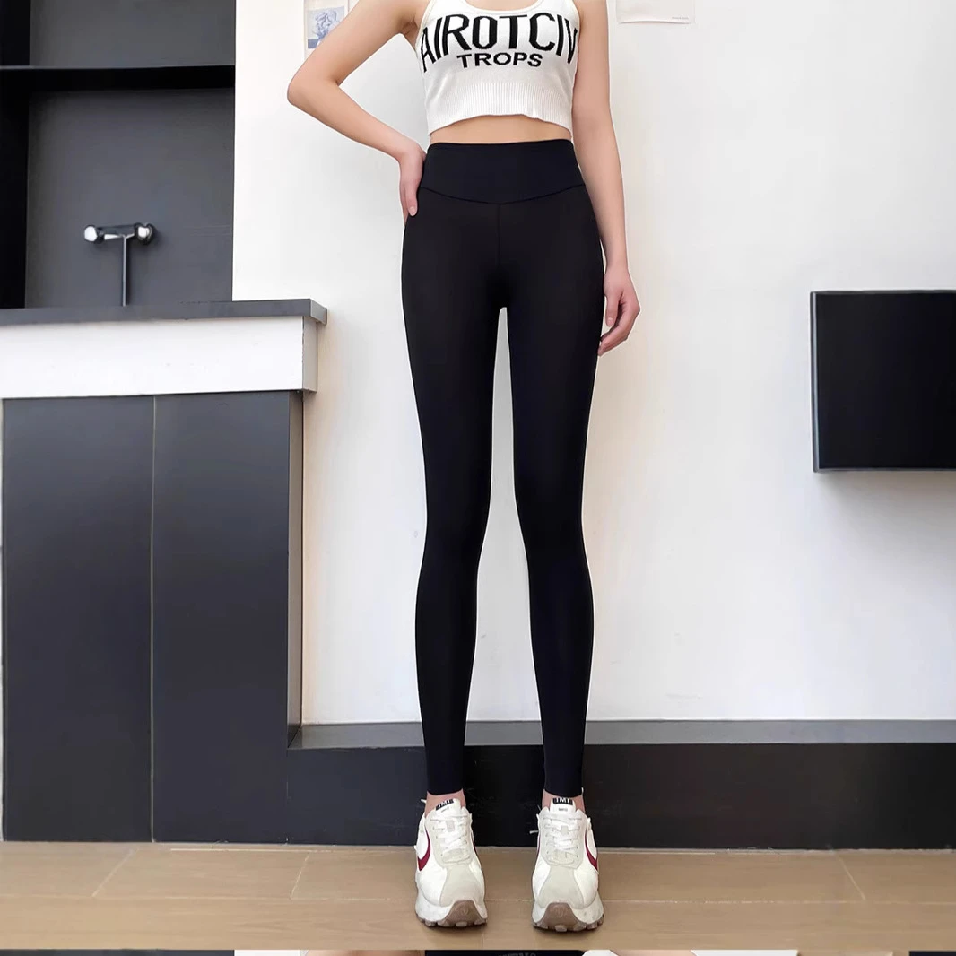 春夏打底面膜裤高腰轻薄透气裸感空调裤休闲百搭可外穿奶皮裤多色